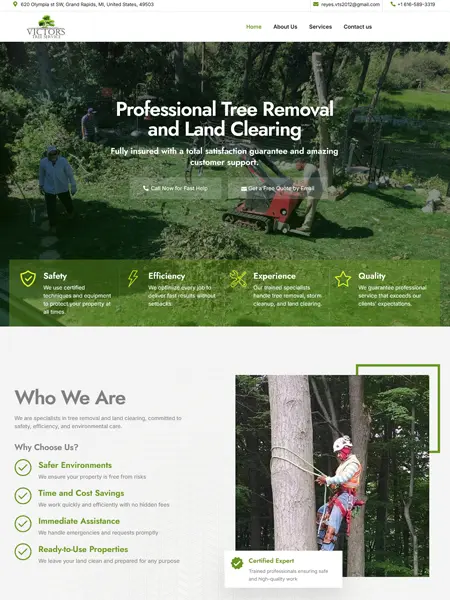 Captura de pantalla de Victor's Tree Service